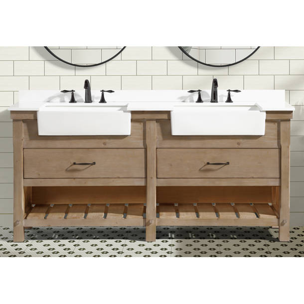 Three Posts Kordell 24'' Single Bathroom Vanity with Ceramic Top